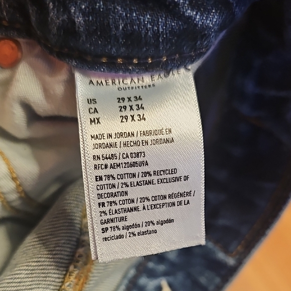 American Eagle Outfitters Men's Dark Blue Bootcut Jeans - Picture 3 of 3